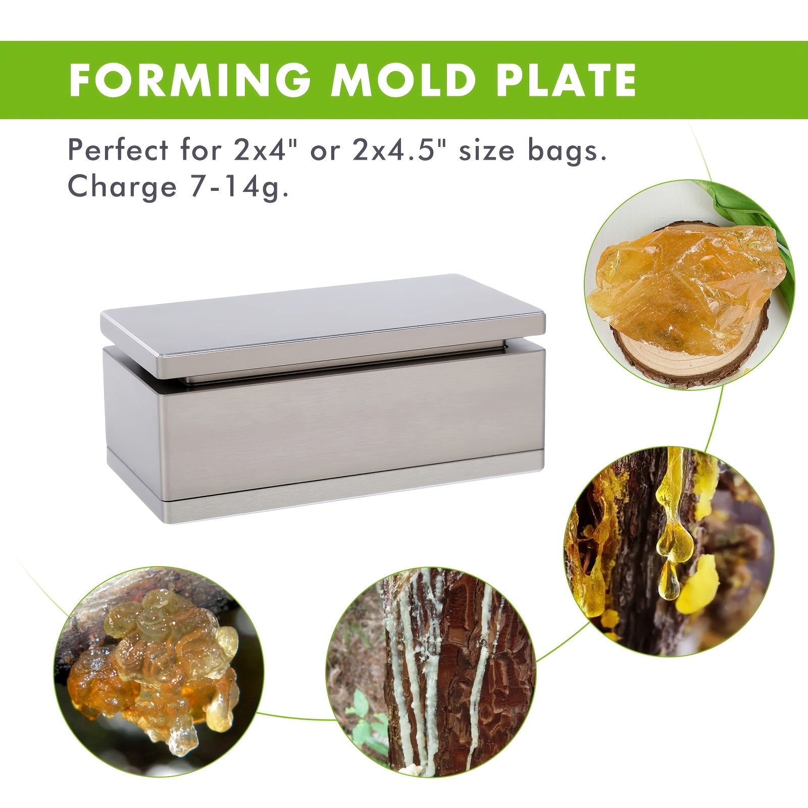 Moule de Pré-Presse 10,2 cm x 5,5 cm x 5,2 cm, en Aluminium Anodisé de Qualité Alimentaire pour Pressage de Fleurs