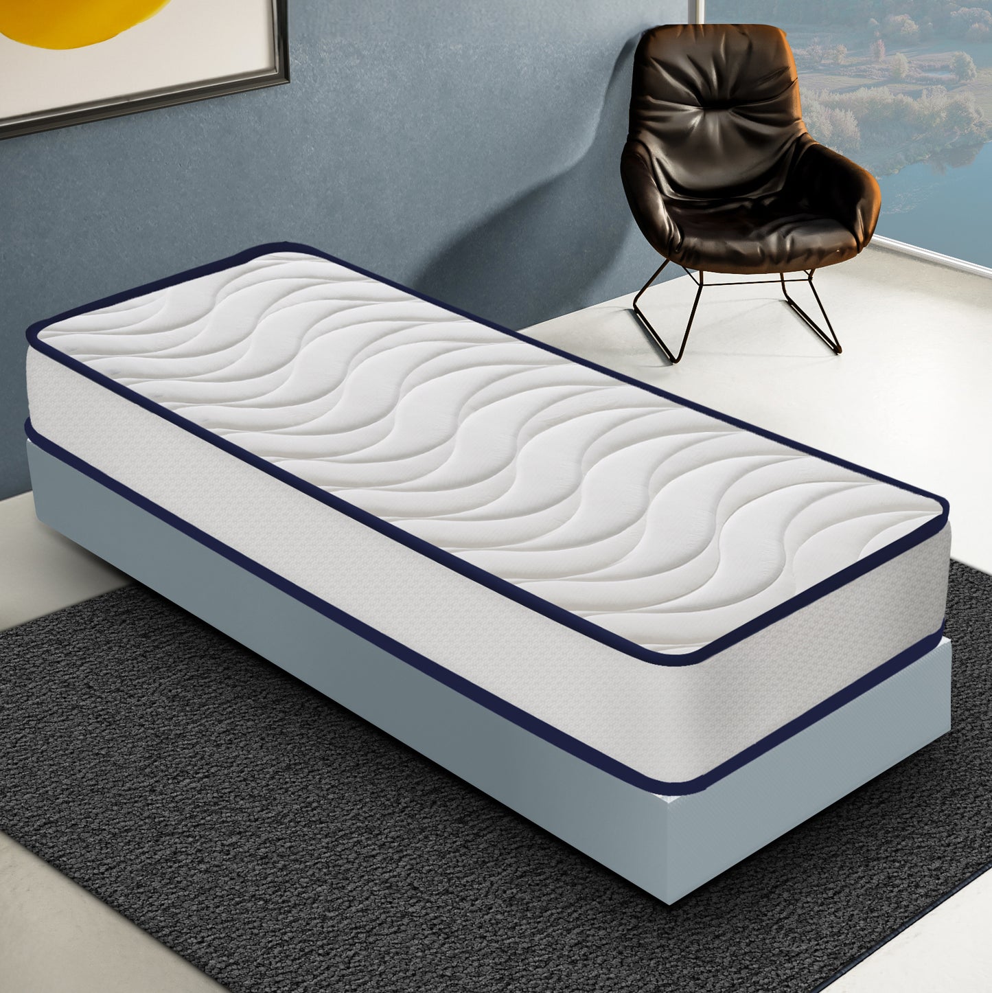 Matelas orthopédique en mousse à mémoire de forme, 13 zones de confort, très ferme, 20 cm de hauteur, effet rafraîchissant, vagues de mousse à mémoire de forme massantes, disponible en plusieurs tailles