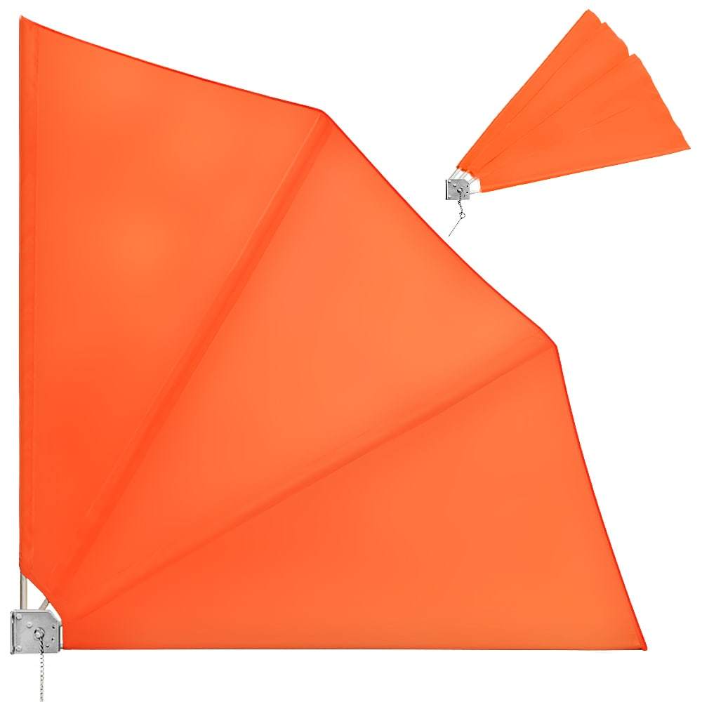 DETEX® Écran d'Intimité pour Ventilateur de Balcon 140x140cm Résistant aux Intempéries et aux UV, Store Pliable pour Terrasse, Pare-Soleil Diviseur avec Fixation Murale