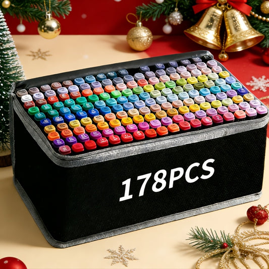 Les marqueurs à double pointe de 178 couleurs sont arrivés ! Avec une conception à double tête et une variété de couleurs, ils lancent une nouvelle aventure dans la création artistique. Idéal pour un usage artistique professionnel ou comme cadeau.