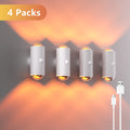 8PCS/6PCS/4PCS/2PCS/1PCS Lumière Murale LED, 14 Couleurs, RGB, Double Tête, Applique Murale avec Détecteur de Mouvement, Lumière Murale Dimmable, Lumière Magnétique pour Entrée, Chevet, Bureau, Placard, Lampe de Chevet, Design Élégant, Batterie 1500mAh, N