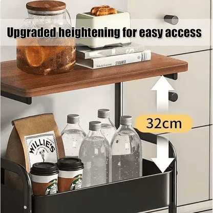 Chariot de Rangement à Roulettes, Étagère Verticale Gain de Place, Idéal pour Étagères dans Cuisines, Salons, Chambres, Bureaux, Meubles Mobiles, Étagères Mobiles, Organisateurs de Maison, Étagères Verticales, Aucun Assemblage Requis, Rangement et Stockag