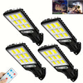 Lampadaires solaires 8/4/2 pièces, lumière solaire d'extérieur avec télécommande, 108 LED IP65, 3 modes d'éclairage, projecteur solaire à détecteur de mouvement PIR, applique de sécurité pour l'extérieur, cour, stade, aire de jeux, jardin, terrasse, décor