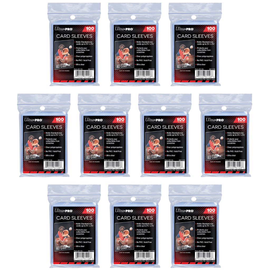 ULTRA PRO 10X 100 Pochettes Souple Penny Sleeves - un total de 1000 Pochettes Ultra Pro