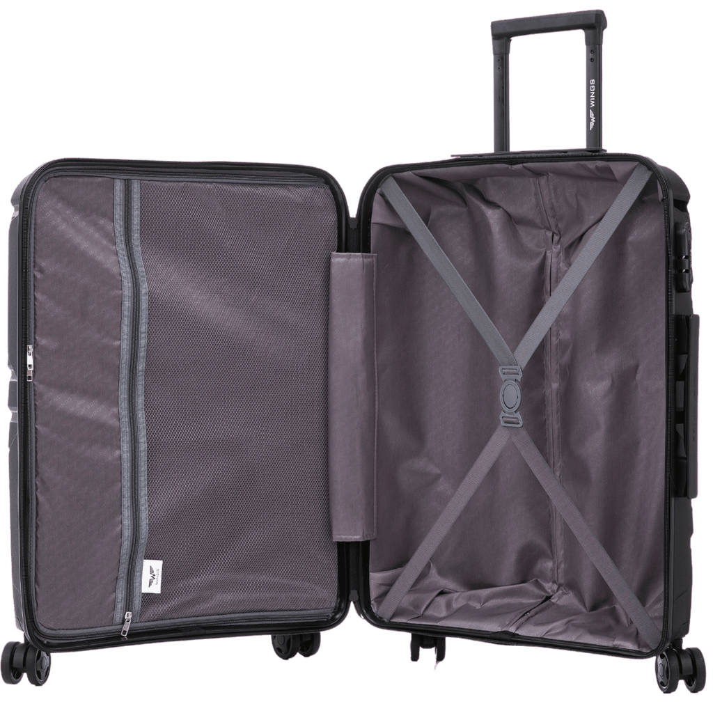 Options de bagages / Polypropylène TSA / 28" 24" 20" 18" pouces / Dimensions environ 75 x 50 x 30 cm ou 68 x 41 x 25 cm ou taille cabine 55 x 40 x 20 cm ou bagage à main 50 x 34 x 18 cm avec roues amovibles / Bagage à main ABS+ de haute qualité, bagage de