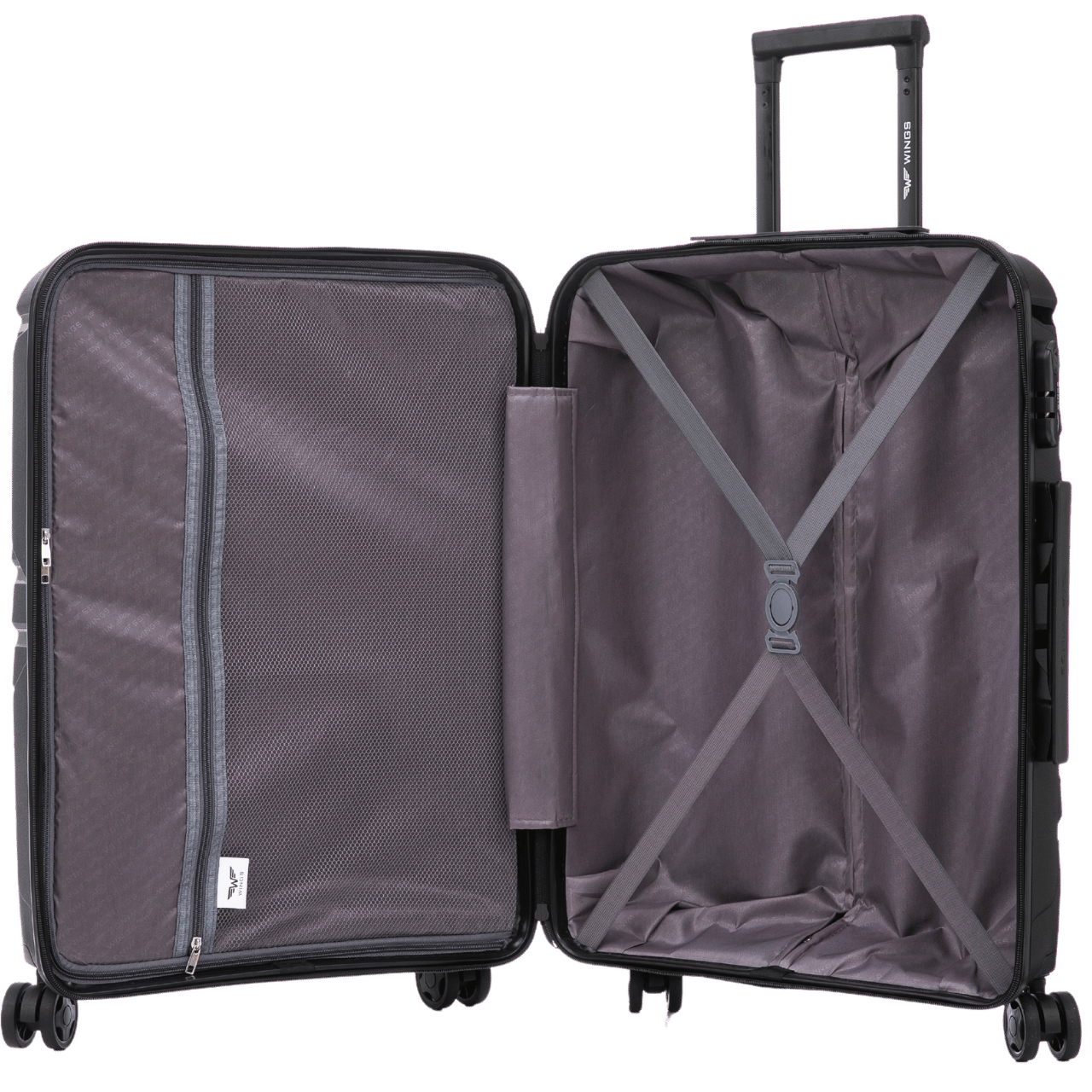 Options de bagages / Polypropylène TSA / 28" 24" 20" 18" pouces / Dimensions environ 75 x 50 x 30 cm ou 68 x 41 x 25 cm ou taille cabine 55 x 40 x 20 cm ou bagage à main 50 x 34 x 18 cm avec roues amovibles / Bagage à main ABS+ de haute qualité, bagage de