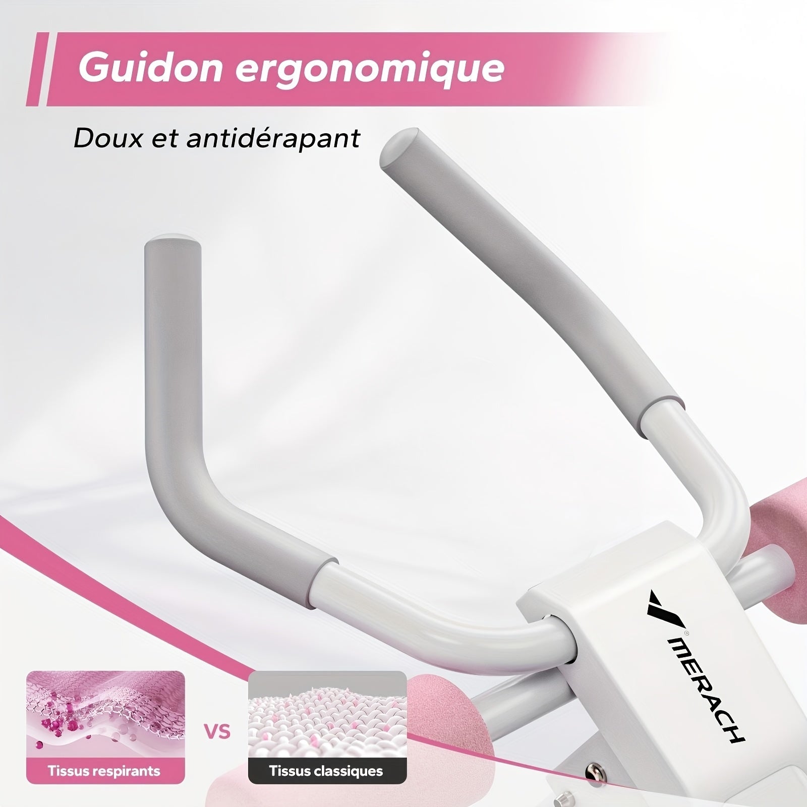 Machine d'abdos MERACH, équipement d'entraînement abdominal réglable et pliable pour travail des abdominaux à la maison, sans batterie