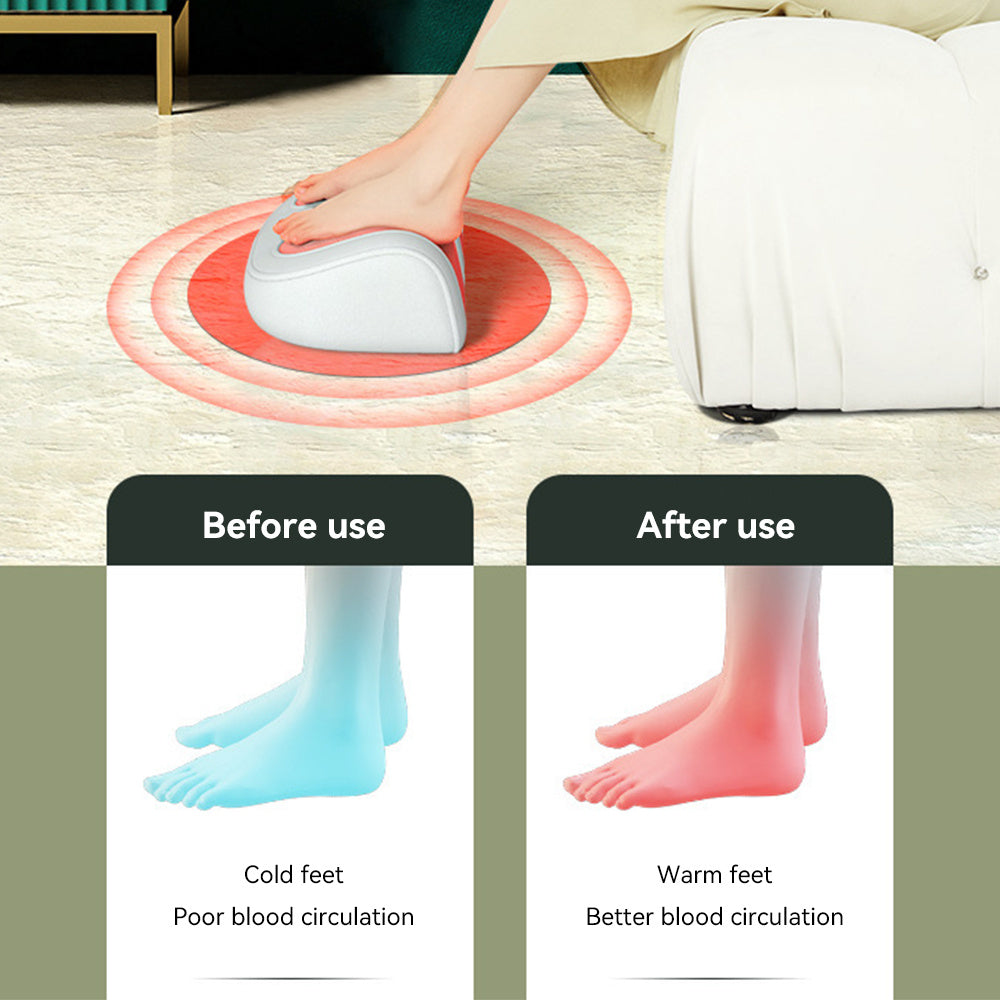 Masseur de pieds professionnel avec chaleur - Pétrissage profond pour pieds et mollets, vibration à 3 vitesses, cadeau idéal pour maman, papa, femme, mari