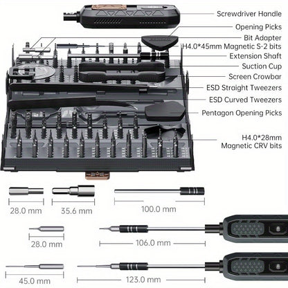 [Cadeau outil pour hommes] Ensemble de tournevis de précision manuel 180 en 1, conception de modélisation de conteneur, angulaire, élégant, kit de réparation magnétique professionnel, adapté aux ordinateurs portables, téléphones mobiles, caméras, tablette