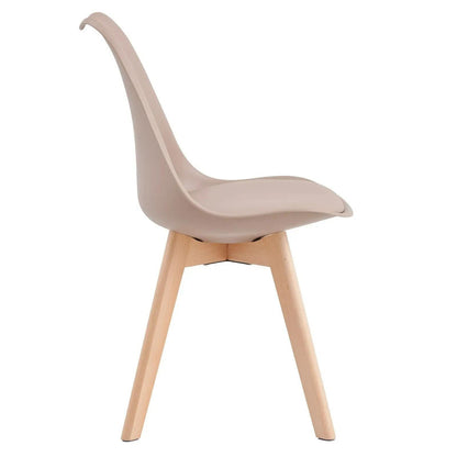 Ensemble de 4 chaises de salle à manger MCC Direct, chaises de cuisine, chaises de bureau, chaise coquille de designer, "Eva" disponible en 7 couleurs tendance