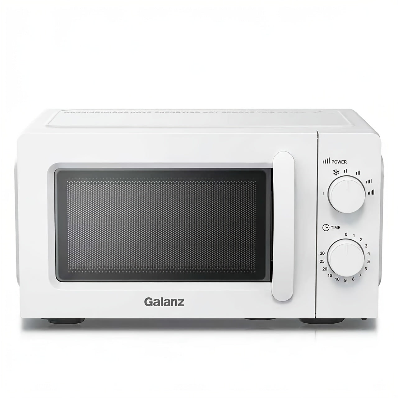 Galanz Mini four à micro-ondes avec plat tournant de 20 litres, double bouton rotatif, modèle argenté multifonctionnel pour personnes âgées et enfants