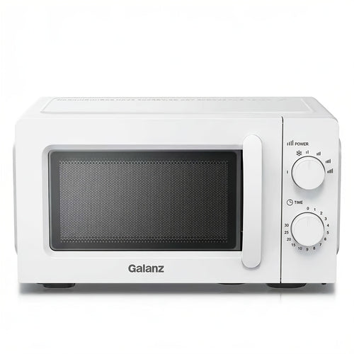 Galanz Mini four à micro-ondes avec plat tournant de 20 litres, double bouton rotatif, modèle argenté multifonctionnel pour personnes âgées et enfants