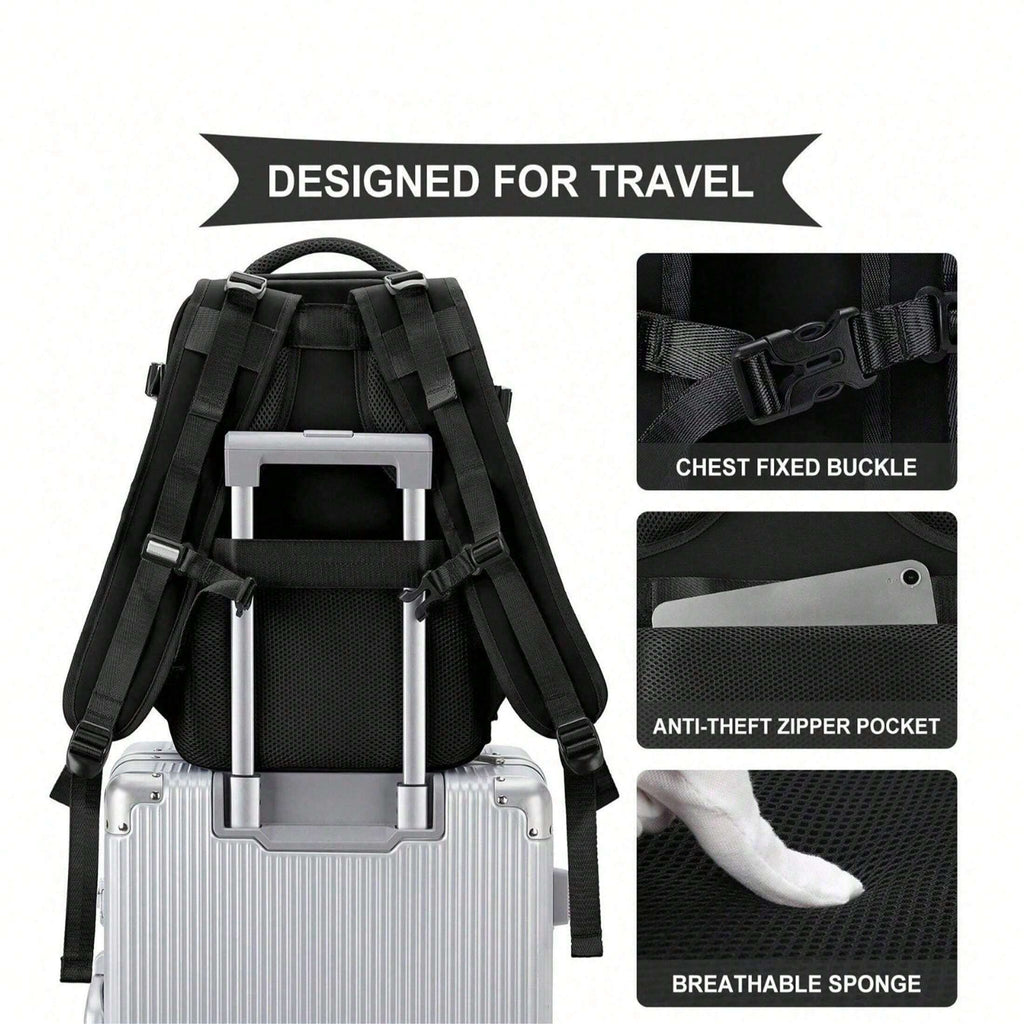 Sac à dos de voyage extra large, 40×25×20 cm, bagage cabine. Compartiment à chaussures séparé intégré, sac à dos grande capacité.