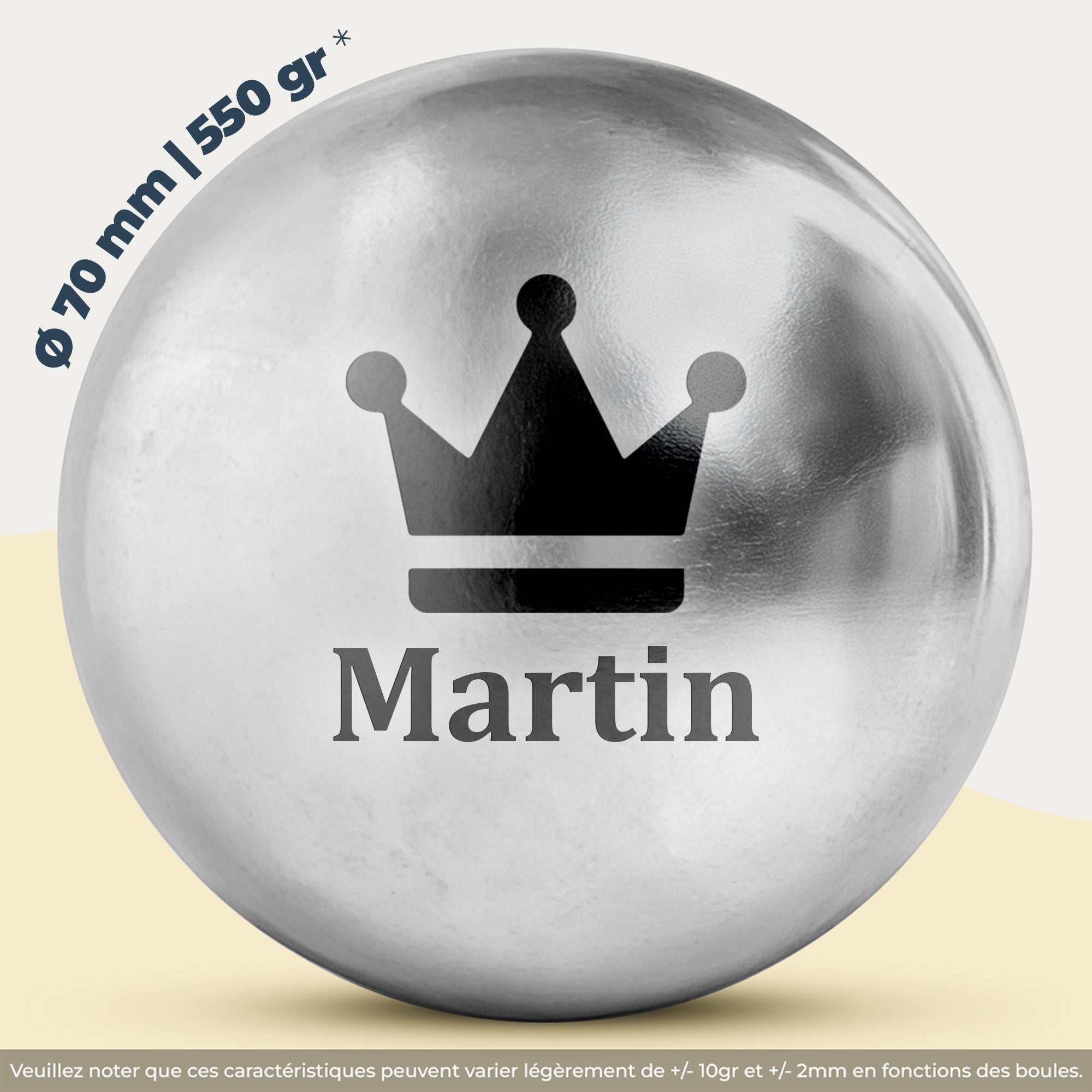 Boule de pétanque personnalisé - Pétanque 550 gr personnalisable - Boule Gravé - Cadeau personnalisable - Idée cadeau pour homme - Fête des grand-pères - Fête des pères - Anniversaire - Noël - Activité pleine air - Personnalisation - Cadeau femme