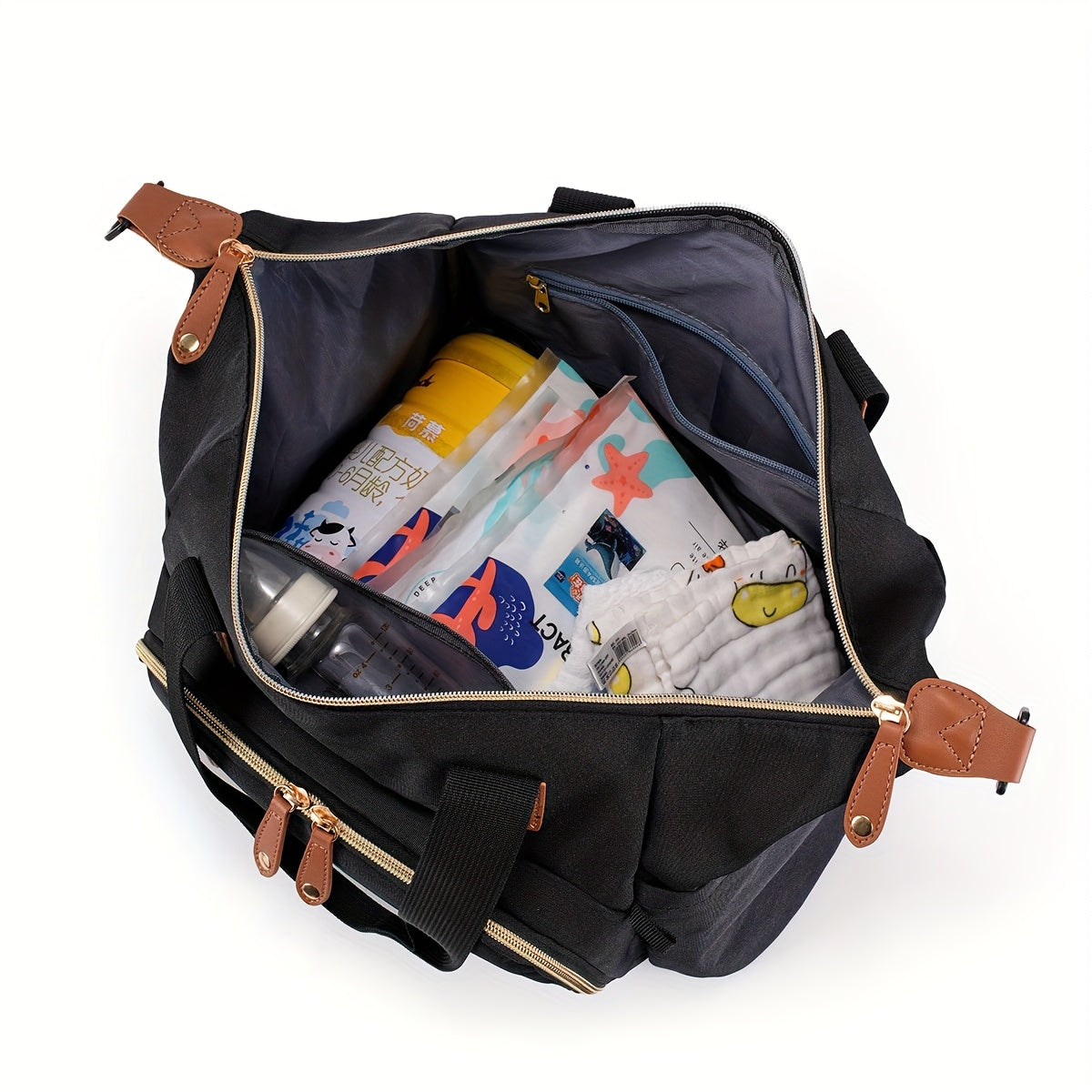 3pcs Sac à Dos et Tote pour Maman - Grand Sac de Transport à Grande Capacité avec Organisation Mains Libres, / pour nouveaux parents, Voyage, Garde d'Enfants, Rangement de Tenues et Couches