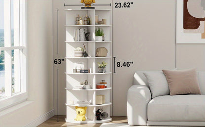 à chaussures rotative 5/6/7 niveaux pour 20/24/28 chaussures, présentoir rotatif à 360°, organisateur Lazy Susan blanc, étagère à chaussures, carrousel de rangement rond vertical pour chapeaux et sacs à main