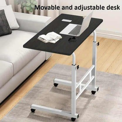 Bureau Roulant à Hauteur Réglable, Bureau d'Ordinateur Portable Moderne à Hauteur Réglable, Multifonctionnel pour Chambre à Coucher, Salon ou Bureau Extérieur