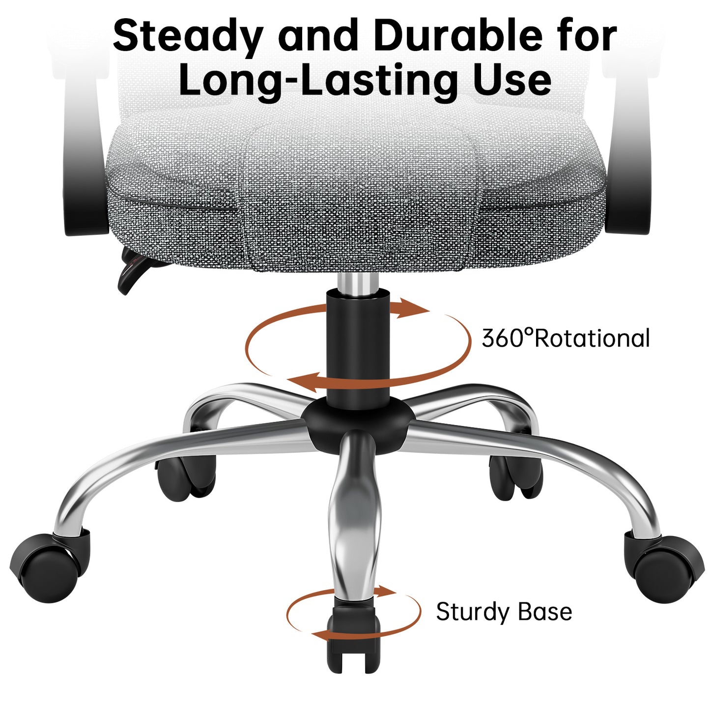 Chaise de bureau exécutive haute dossier, chaise de bureau ergonomique inclinable avec fonction d'inclinaison, chaise d'ordinateur robuste pour le travail à domicile