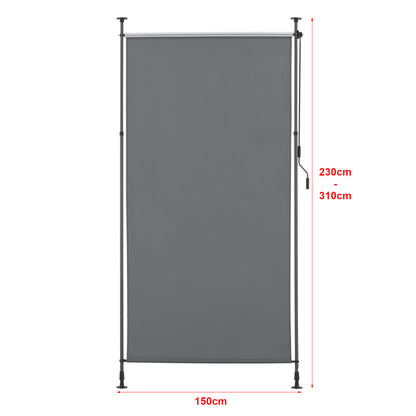 Store Extérieur Cimarra pour Balcon avec Manivelle, Cadre en Acier Résistant aux Intempéries, Disponible en Diverses Couleurs et Tailles