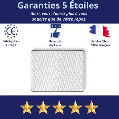 Matelas Mousse Onyx - Ferme - Réversible - Côté Été/hiver - H20 Cm
