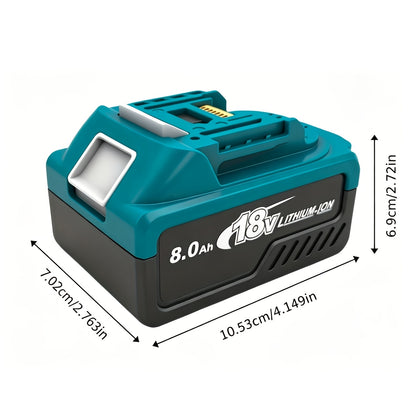 Chargeur uniquement / Lot de 2 batteries 8000mAh BL1860B avec chargeur pour batterie de rechange Makita 18V BL1860 BL1850B BL1850 BL1840 BL1845 BL1835 BL1830 BL1815 LXT-400 avec indicateur, ports de charge Type-C, pour outil sans fil Makita