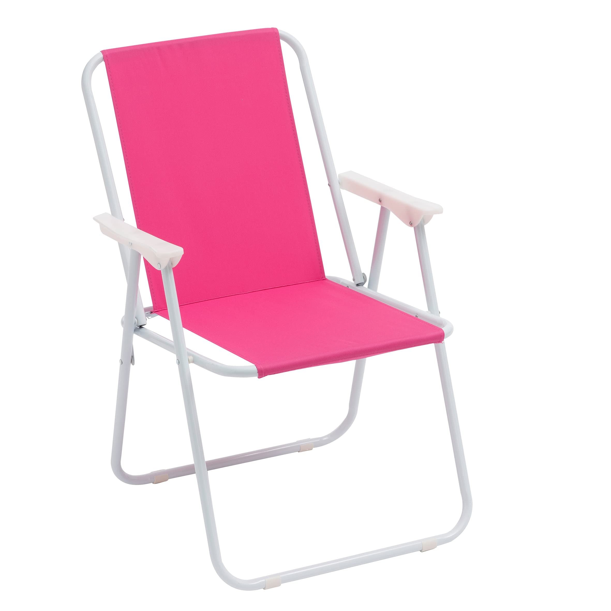 Chaise de plage pliable Baroni, chaise de plage ou de camping en tissu, chaise d'extérieur avec accoudoirs, 20,5 x 17,3 x 30 pouces (52 x 44 x 76 cm)