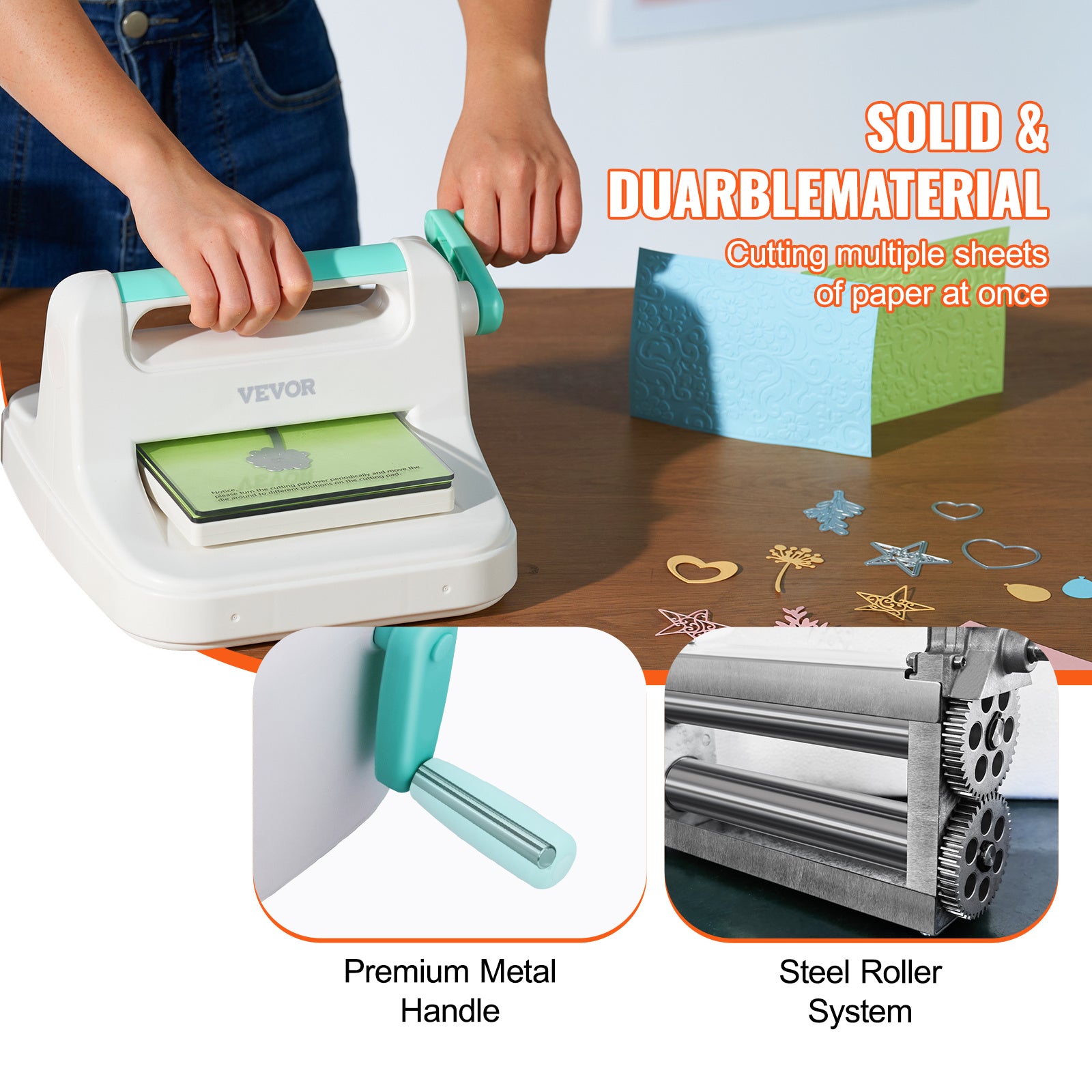 Machine à découper et à embosser manuelle VEVOR 6" pour l'art, le scrapbooking et le bricolage