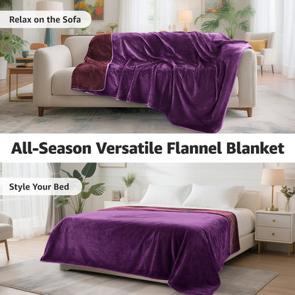 Couverture de lit LOOBANI : Utilisable sur les deux côtés avec une douce couverture de lit double en flanelle, taille 229cm * 203cm/205cm * 153cm, couverture anti-fuite/anti-éclaboussures pour animaux de compagnie, convient pour canapé, protection de sièg