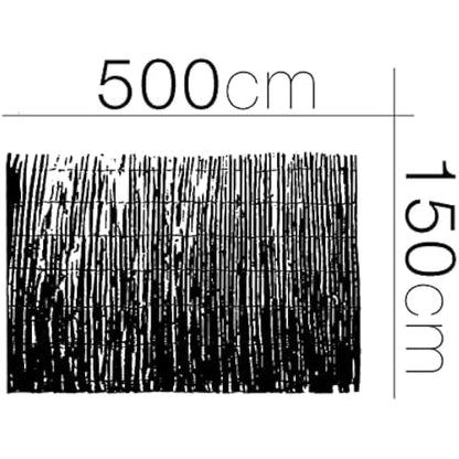 canisse en Bambou brise vue, clôture de jardin décorative extérieur pour jardin et terrasse, couverture de protection contre le vent et le soleil - Profondeur 150 x Longueur 500 cm