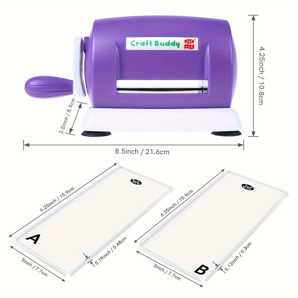 Lot de 5 couleurs machine de découpe et gaufrage pour scrapbooking, 1 set de tampons de découpe en acrylique A et B pour papier scrapbooking, outil de coupe, matériau PE, sans batterie