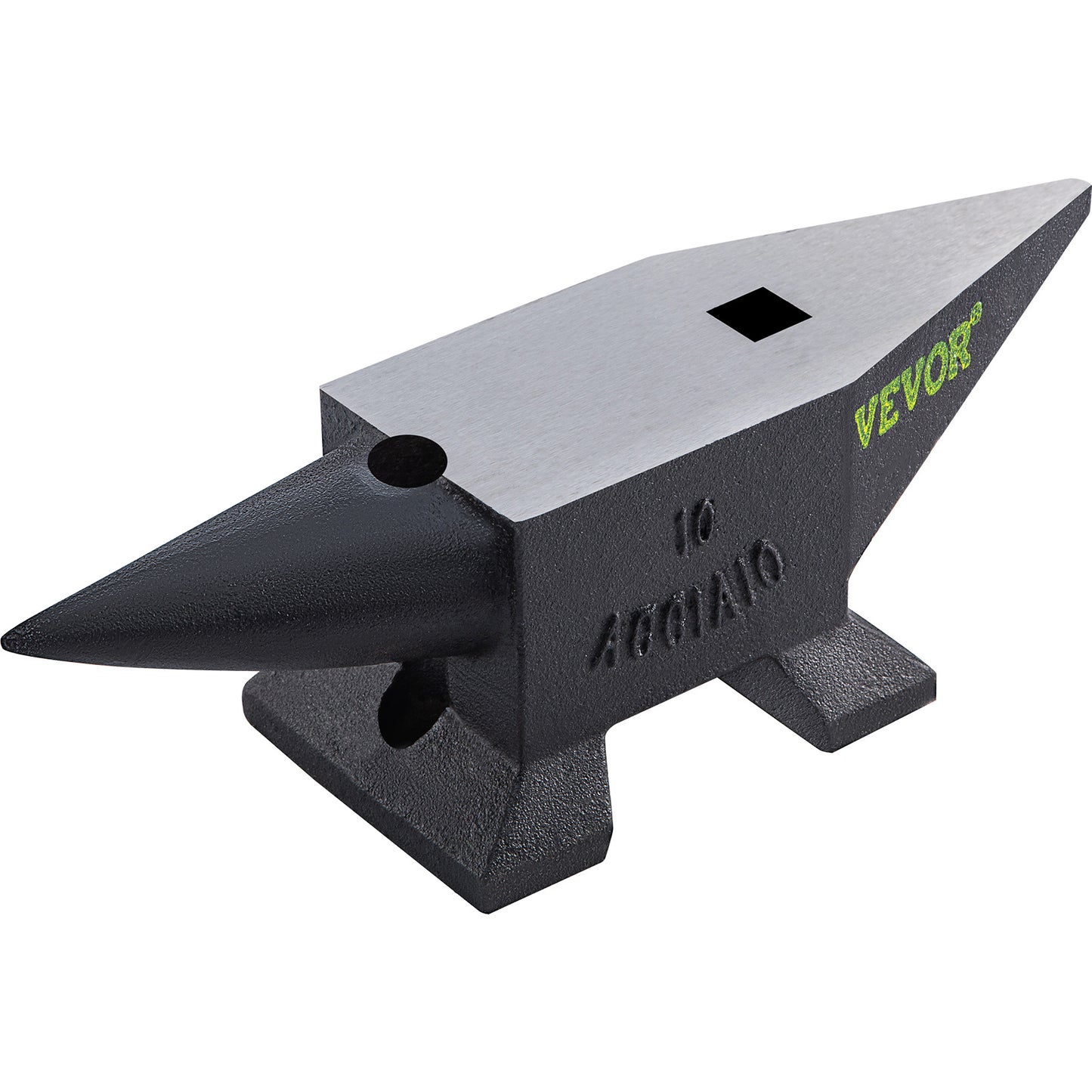 VEVOR Marteau à enclume, 22 Lbs/10kg Enclume à cor unique, avec grand comptoir et base stable, enclume à cor ronde robuste à haute dureté pour forgeron, pour la mise en forme, la torsion