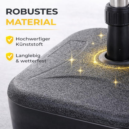 TK Supports de crème solaire pour écrans de feux de circulation - Poids de parapluie remplissables pour croix de sol en plastique et supports de crème solaire stables