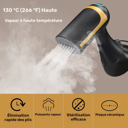 Defroisseur vapeur 1500W pour vêtements - Réservoir d'eau amovible de 335 ml, vapeur rapide en 20 s, élimination rapide des plis. Convient à tous les tissus, facile pour les débutants. Idéal pour la maison, l'hôtel, les voyages, les vêtements - Defroisseu