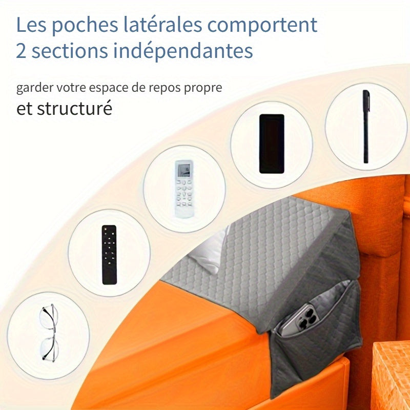 Coussin de lit en coin, oreiller de lecture, remplissage de matelas, fermeture de tête de lit, appui-tête pour dormir ou comme dossier entre la tête et le mur, avec housse amovible. Parfait pour dormir ou lire, le meilleur choix de cadeau