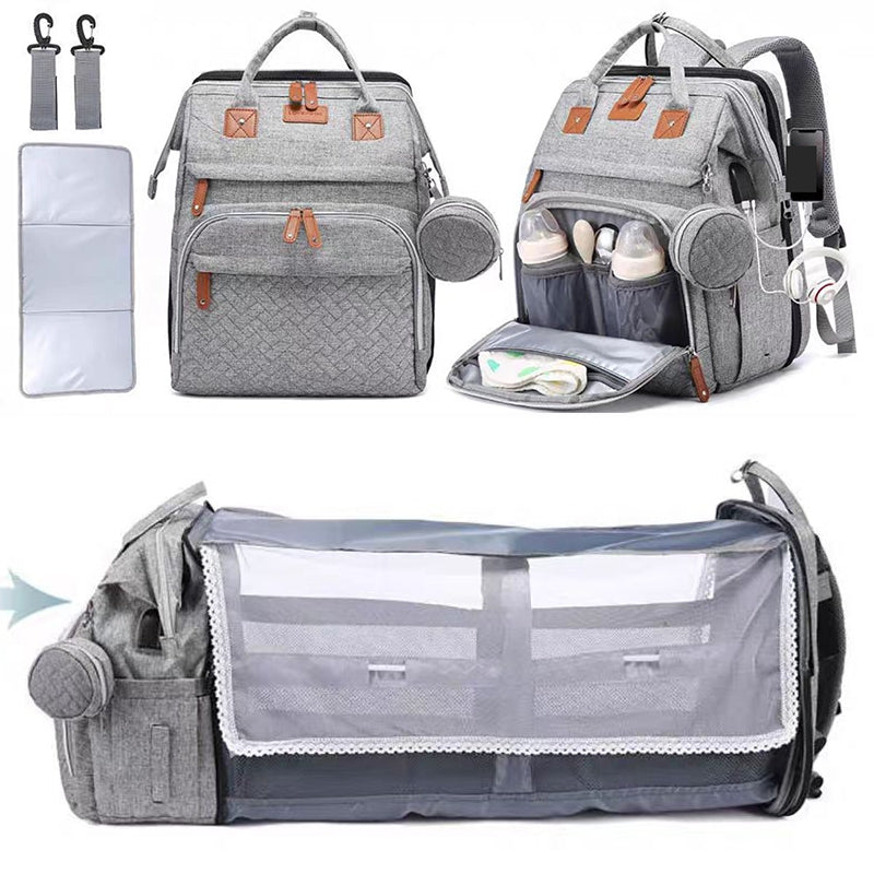 Sac de cheval pour maman GROVY, sac multi-poches avec plusieurs compartiments, sac à dos multifonctionnel décontracté pour l'extérieur, léger, grande capacité pour l'organisation des essentiels des couches