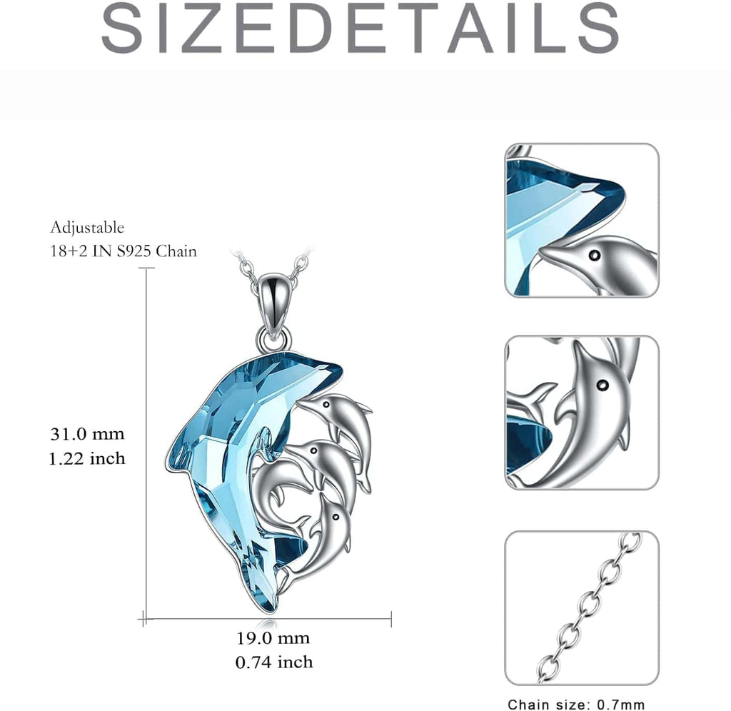 Collier dauphin en argent sterling 925, bijou nautique océan pour femmes, cadeau idéal pour la fête des mères de la part de fille et fils