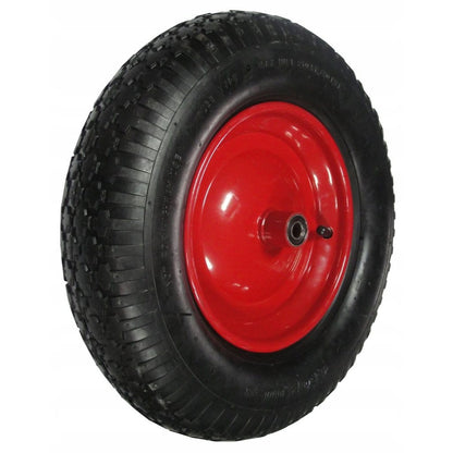 ROUE PIVOTANTE POUR CAMION-POUPEE AVEC ESSOIX, ROBUSTE AVEC CHAMBRE À AIR 4.00-8 4PR