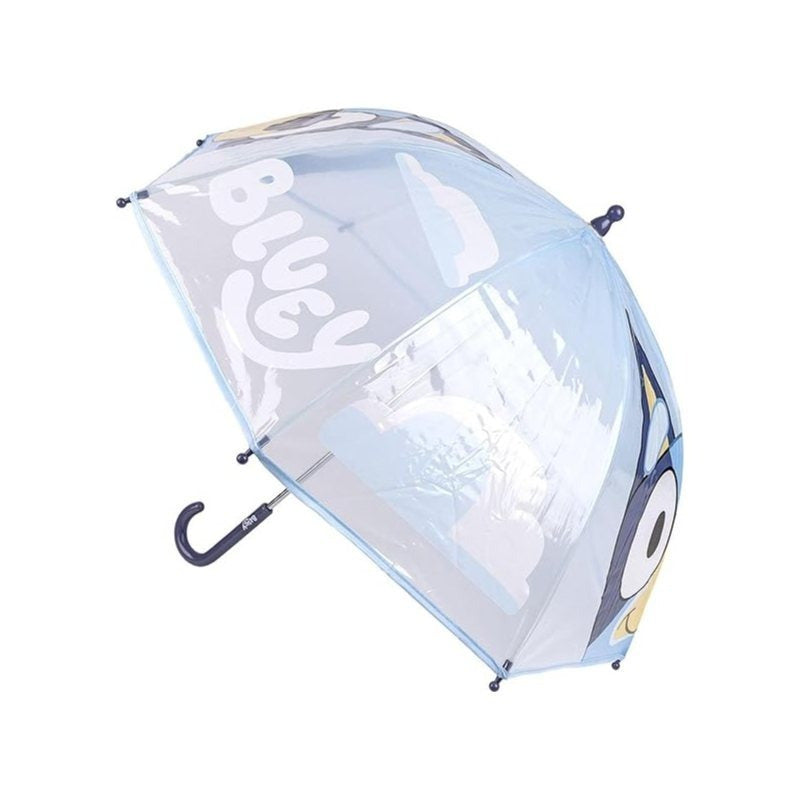 BLUEY - Parapluie de pluie transparent et multicolore unisexe en forme de cloche pour les enfants