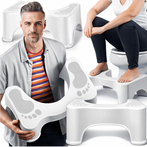 Tabouret ergonomique pour toilettes, 17 cm, plateforme d'escalier de salle de bain, 42 cm, marchepied recyclé pour toilettes, antidérapant pour adultes et enfants, 1 pièce