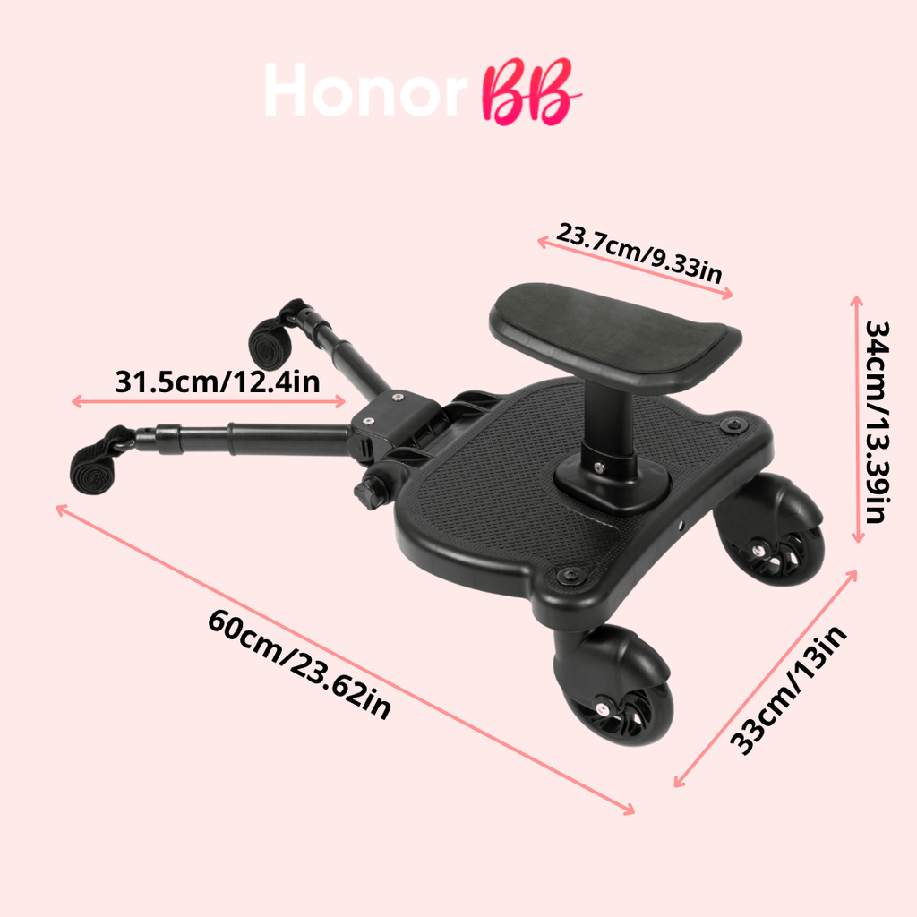 Honor BB Planche Universelle Roalleasy pour Poussettes – Support Stable et Sécurisé pour Enfant, Facile à Installer, Compatible avec la Plupart des Poussettes, Confortable et Pratique pour Déplacements en Famille, Idéal pour Marcher et Voyager avec Bébé e