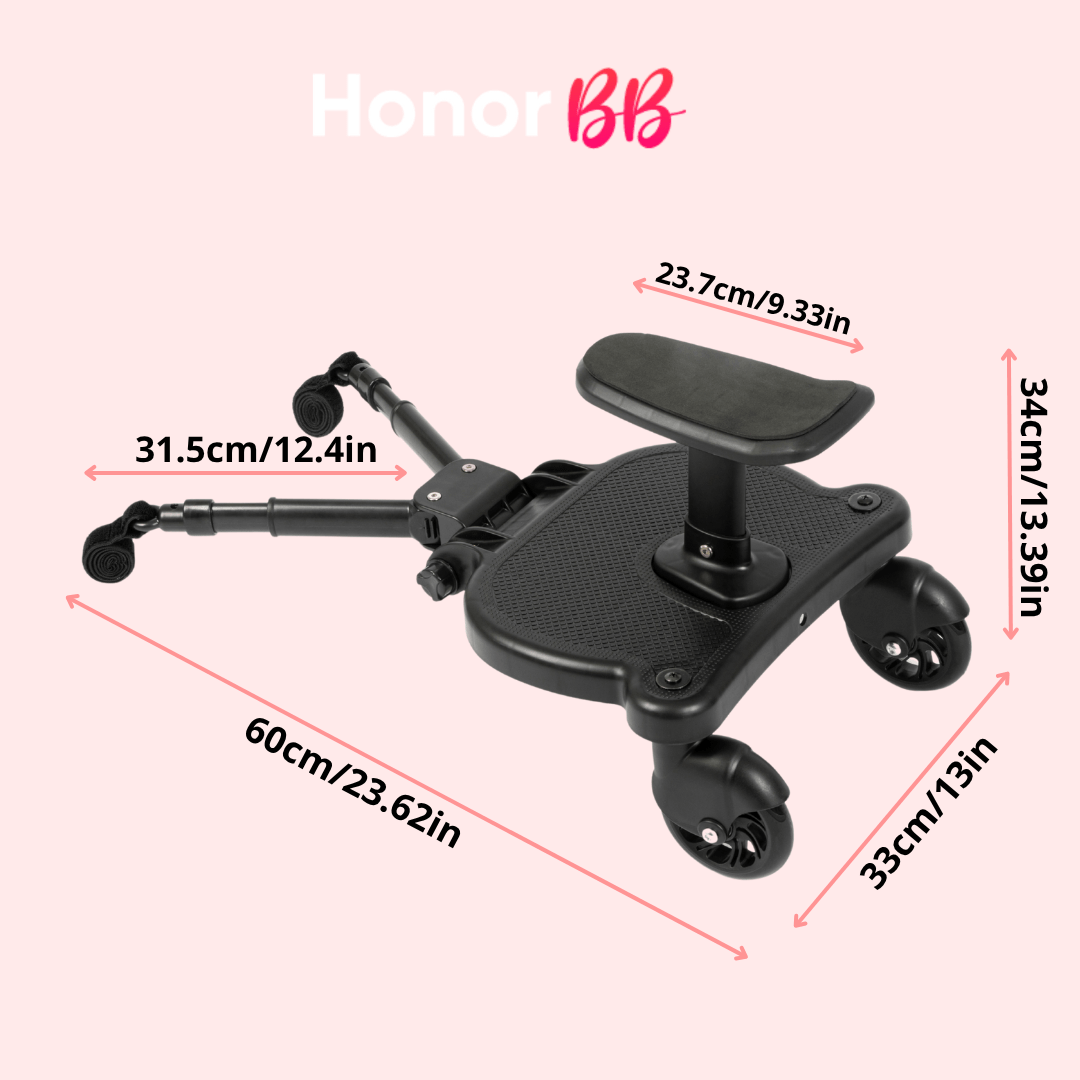 Honor BB Planche Universelle Roalleasy pour Poussettes – Support Stable et Sécurisé pour Enfant, Facile à Installer, Compatible avec la Plupart des Poussettes, Confortable et Pratique pour Déplacements en Famille, Idéal pour Marcher et Voyager avec Bébé e