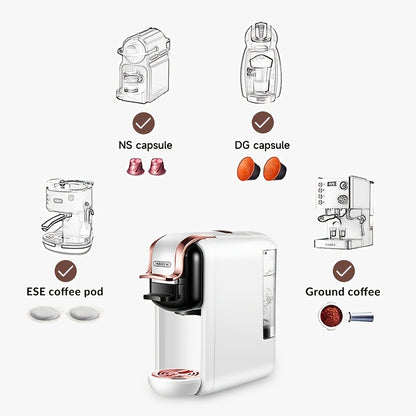 HiBREW Machine à café multifonction 4-en-1 à capsules pour capsules NES/DG et café moulu, Machine à café, Cadeau/Maison H2A