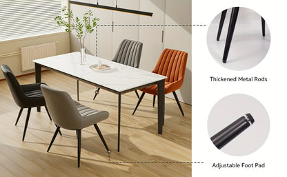 Chaises de salle à manger, Ensemble de 2/4/6, Chaises de cuisine, Chaises rembourrées avec pieds en métal, Chaise de salon avec coussin de dossier, pour salle à manger, Chaise de réception, Bureau