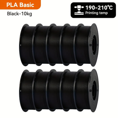Filament d'imprimante 3D KINGROON PLA 10 kg 1,75 mm 2,2 lbs (1 kg)/rouleau, qualité sans bulles pour la plupart des imprimantes 3D FDM, matériau d'impression 3D