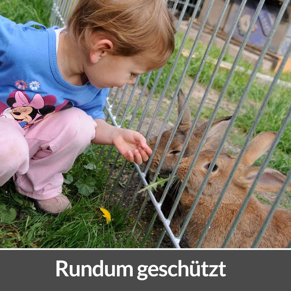 CADOCA® Enclos Run Free 180X75X75Cm Protection Solaire Run Jardin Lapin Poulailler Lièvre Poulailler Petit Animal Run Toiture Matériel Bleu