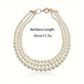 Collier en argent 925, collier à trois niveaux de perles d'eau douce hypoallergénique et tendance pour femmes, idéal pour offrir lors des fêtes des femmes, anniversaires, banquets, rassemblements, cadeaux pour mères, aînés, enseignants, livré avec une boî