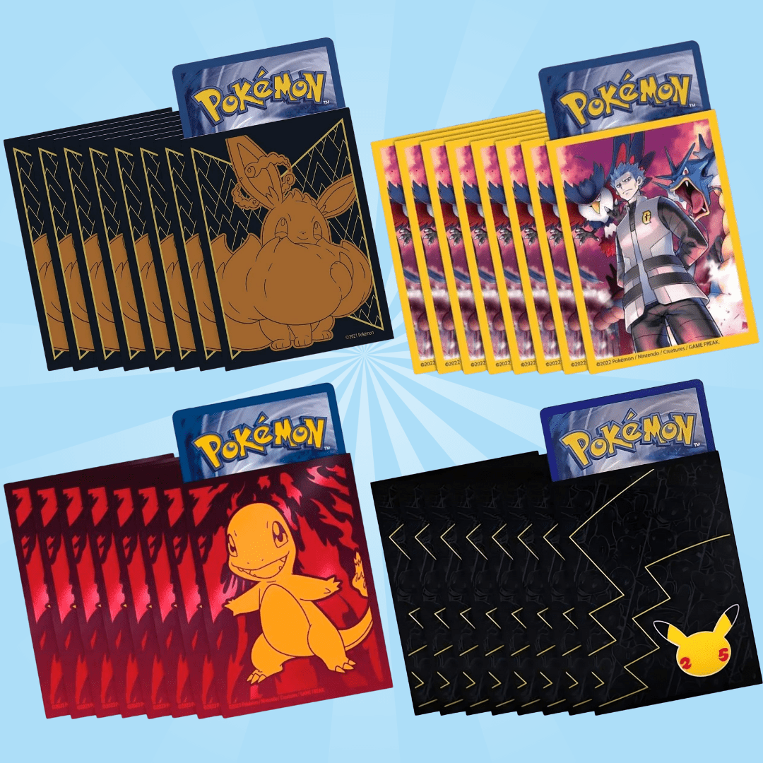 Manches de Boîte Elite Trainer pour Pokémon – 65 Pièces | Sélection Aléatoire, Protection pour Cartes à Collectionner