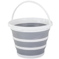 Seau en silicone, pliable, renforcé, 10L, compact, avec poignée, avec crochets, seau de voyage, portable, spacieux, conception légère, pour l'eau, le rinçage, le lavage, pour le jardin, la cuisine, la salle de bain, pour le camping, seau de camping, étanc