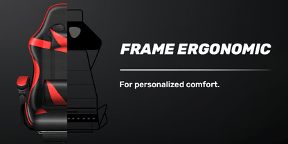 Chaise de Gaming Ergonomique avec Repose-Pieds - Pivotante à 360°, Réglable en Hauteur, Support Lombaire, Mécanisme d'Inclinaison Manuelle, Texture Simili, Rembourrage en Mousse et Cadre en Acier Inoxydable - Pour PC/Bureau