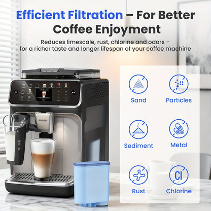 Lot de 6 filtres à eau de rechange compatibles avec AquaClean CA6903/10 CA6903/22 CA6903, cartouche de filtre à eau à 2 étages adaptée aux machines à café entièrement automatiques Saeco &